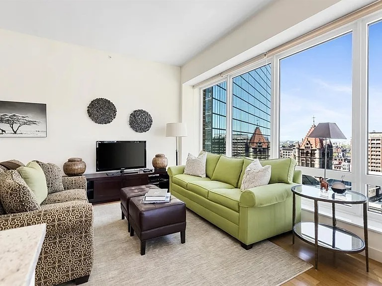 Furnished front-facing corner unit in Boston MA