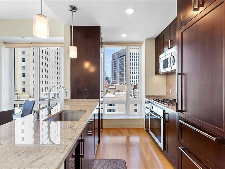 Furnished front-facing corner unit in Boston MA