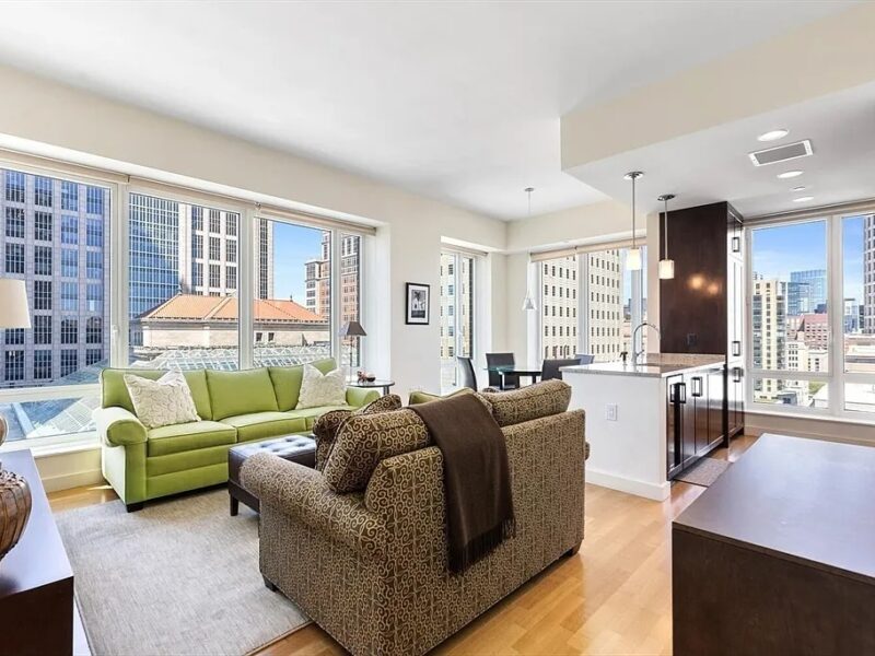 Furnished front-facing corner unit in Boston MA